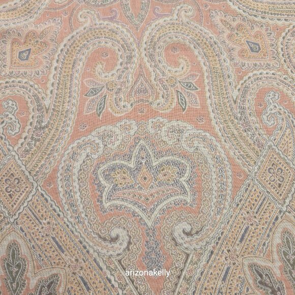 NWOT Altea Wool & Silk Large Square Scarf Muted Grey and Pink Hand-Stitched Hem - Picture 12 of 16